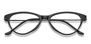 Black Cat Eye Full Rim Women Eyeglasses by Lenskart Air Online-140195