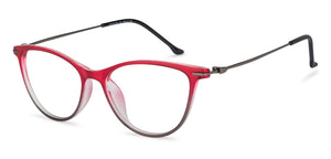 Red Cat Eye Full Rim Women Eyeglasses by Lenskart Air Online-140199