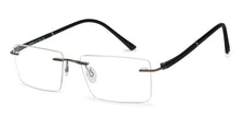 Load image into Gallery viewer, Grey Rectangle Rimless Unisex Eyeglasses by Vincent Chase Online-142313