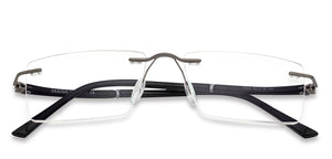 Grey Rectangle Rimless Unisex Eyeglasses by Vincent Chase Online-142313