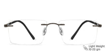 Load image into Gallery viewer, Grey Rectangle Rimless Unisex Eyeglasses by Vincent Chase Online-142313