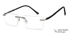 Load image into Gallery viewer, Grey Rectangle Rimless Unisex Eyeglasses by Vincent Chase Online-142313