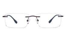 Load image into Gallery viewer, Purple Rectangle Rimless Women Eyeglasses by Vincent Chase-200810