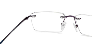 Purple Rectangle Rimless Women Eyeglasses by Vincent Chase-200810