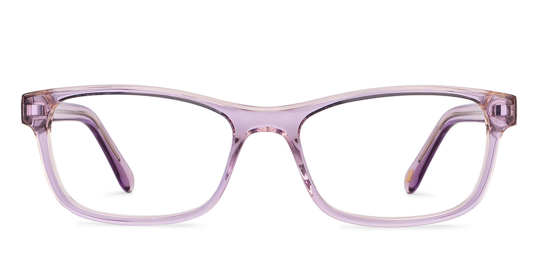 Purple Rectangle Full Rim Women Eyeglasses by Fossil-201224