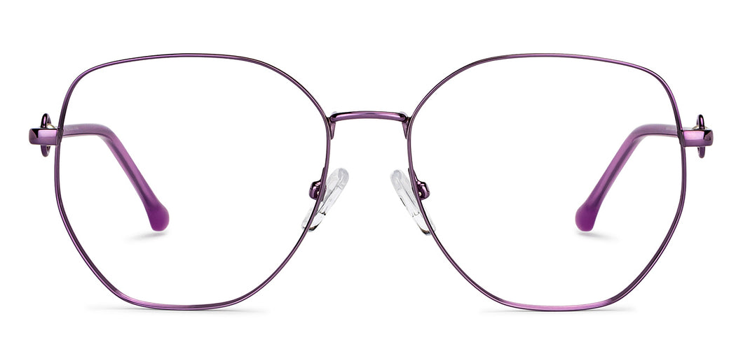 Purple Square Full Rim Women Eyeglasses by John Jacobs-152685
