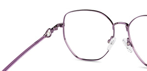 Purple Square Full Rim Women Eyeglasses by John Jacobs-152685