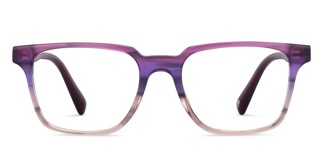 Purple Rectangle Full Rim Unisex Eyeglasses by John Jacobs-152707