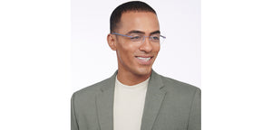 Purple Cat Eye Rimless Women Eyeglasses by Vincent Chase-208780