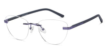 Load image into Gallery viewer, Purple Cat Eye Rimless Women Eyeglasses by Vincent Chase-208780