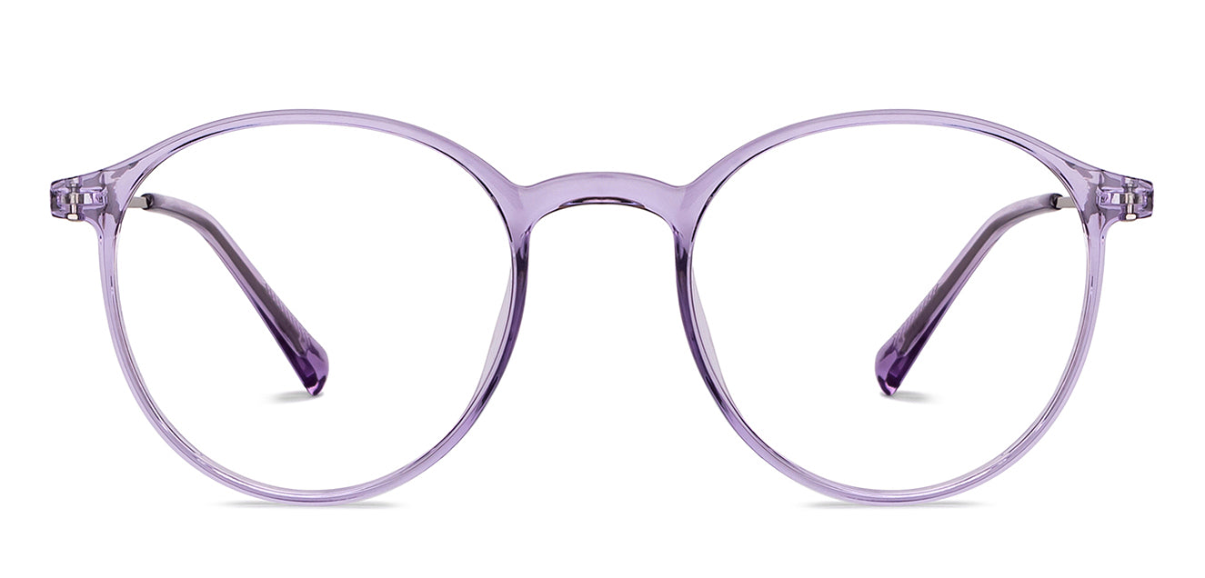 Purple Round Full Rim Unisex Eyeglasses by Lenskart Air 151679
