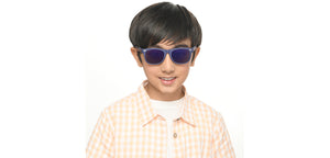 Black Wayfarer Full Rim Kids Sunglasses by Hooper-213663