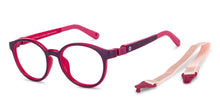 Load image into Gallery viewer, Purple Round Full Rim Kids Eyeglasses by Hooper-200662