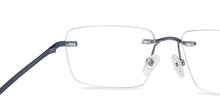 Load image into Gallery viewer, Purple Rectangle Rimless Unisex Eyeglasses by Vincent Chase-209719