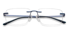 Load image into Gallery viewer, Purple Rectangle Rimless Unisex Eyeglasses by Vincent Chase-209719