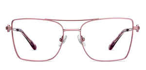Purple Rectangle Full Rim Women Eyeglasses by John Jacobs-205889