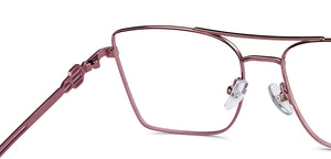 Purple Rectangle Full Rim Women Eyeglasses by John Jacobs-205889
