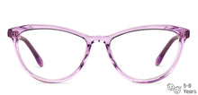 Load image into Gallery viewer, Purple Cat Eye Full Rim Kids Eyeglasses by Hooper-152516