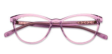 Load image into Gallery viewer, Purple Cat Eye Full Rim Kids Eyeglasses by Hooper-152516