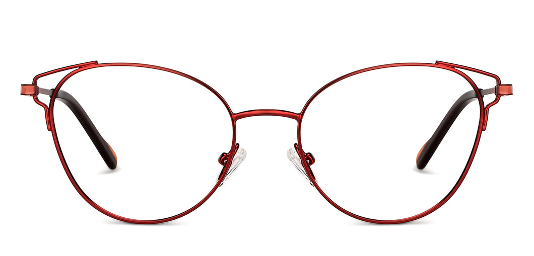Red Cat Eye Full Rim Women Eyeglasses by Vincent Chase-152839