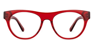 Red Wayfarer Full Rim Unisex Eyeglasses by John Jacobs-152943