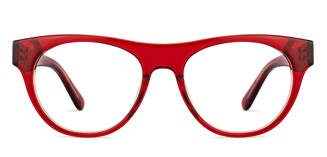 Red Wayfarer Full Rim Unisex Eyeglasses by John Jacobs-152943