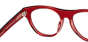 Red Wayfarer Full Rim Unisex Eyeglasses by John Jacobs-152943