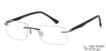Load image into Gallery viewer, Grey Rectangle Rimless Unisex Eyeglasses by Vincent Chase Online-142259
