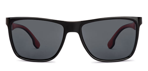 Black Wayfarer Full Rim Unisex Sunglasses by Vincent Chase Online-204567