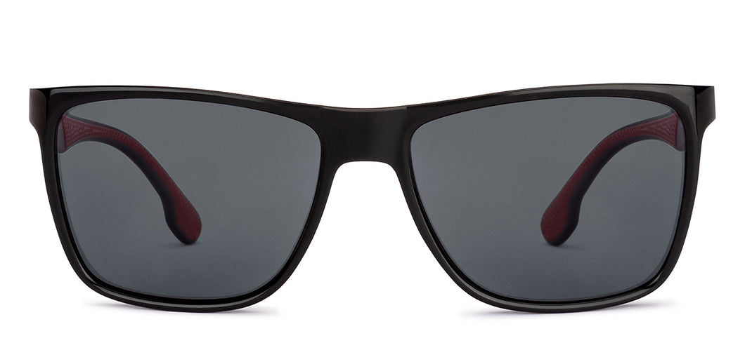 Black Wayfarer Full Rim Unisex Sunglasses by Vincent Chase Online-204567