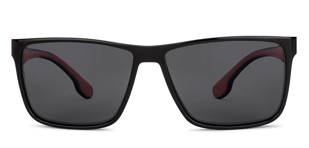 Black Wayfarer Full Rim Unisex Sunglasses by Vincent Chase Online-204581