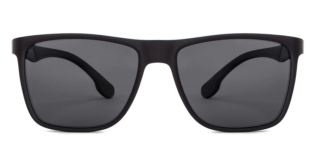Black Wayfarer Full Rim Unisex Sunglasses by Vincent Chase Online-204569