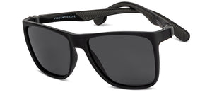 Black Wayfarer Full Rim Unisex Sunglasses by Vincent Chase Online-204569