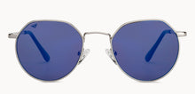 Load image into Gallery viewer, Silver Geometric Full Rim Unisex Sunglasses by Vincent Chase Polarized-200500