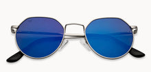 Load image into Gallery viewer, Silver Geometric Full Rim Unisex Sunglasses by Vincent Chase Polarized-200500