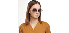 Load image into Gallery viewer, Silver Rectangle Full Rim Unisex Sunglasses by Vincent Chase Polarized-201161