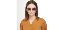 Load image into Gallery viewer, Silver Rectangle Full Rim Unisex Sunglasses by Vincent Chase Polarized-201161