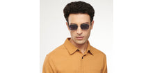 Load image into Gallery viewer, Silver Rectangle Full Rim Unisex Sunglasses by Vincent Chase Polarized-201163
