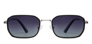 Silver Rectangle Full Rim Unisex Sunglasses by Vincent Chase Polarized-201163