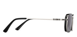 Silver Rectangle Full Rim Unisex Sunglasses by Vincent Chase Polarized-201163