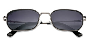 Silver Rectangle Full Rim Unisex Sunglasses by Vincent Chase Polarized-201163