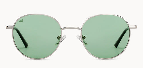 Silver Round Full Rim Unisex Sunglasses by Vincent Chase Polarized-200413