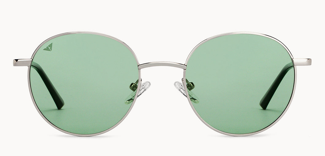 Silver Round Full Rim Unisex Sunglasses by Vincent Chase Polarized-200413
