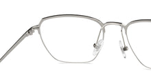 Load image into Gallery viewer, Silver Black Square Full Rim Unisex Eyeglasses by John Jacobs-205431