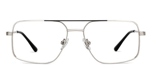Silver Square Full Rim Unisex Eyeglasses by John Jacobs-201422