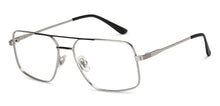 Load image into Gallery viewer, Silver Square Full Rim Unisex Eyeglasses by John Jacobs-201422
