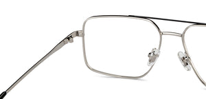Silver Square Full Rim Unisex Eyeglasses by John Jacobs-201422