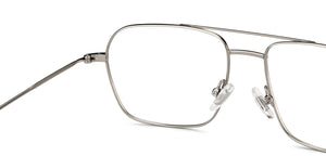 Silver Square Full Rim Unisex Eyeglasses by John Jacobs-201439