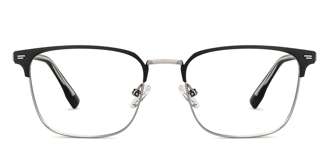 Silver Square Full Rim Unisex Eyeglasses by Vincent Chase-201104