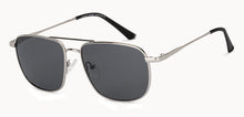 Load image into Gallery viewer, Silver Square Full Rim Unisex Sunglasses by Vincent Chase Polarized-200388